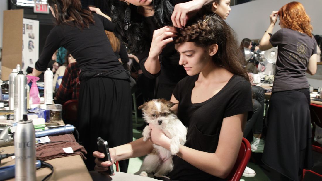 Animal-free hair and makeup products were used on the models backstage.