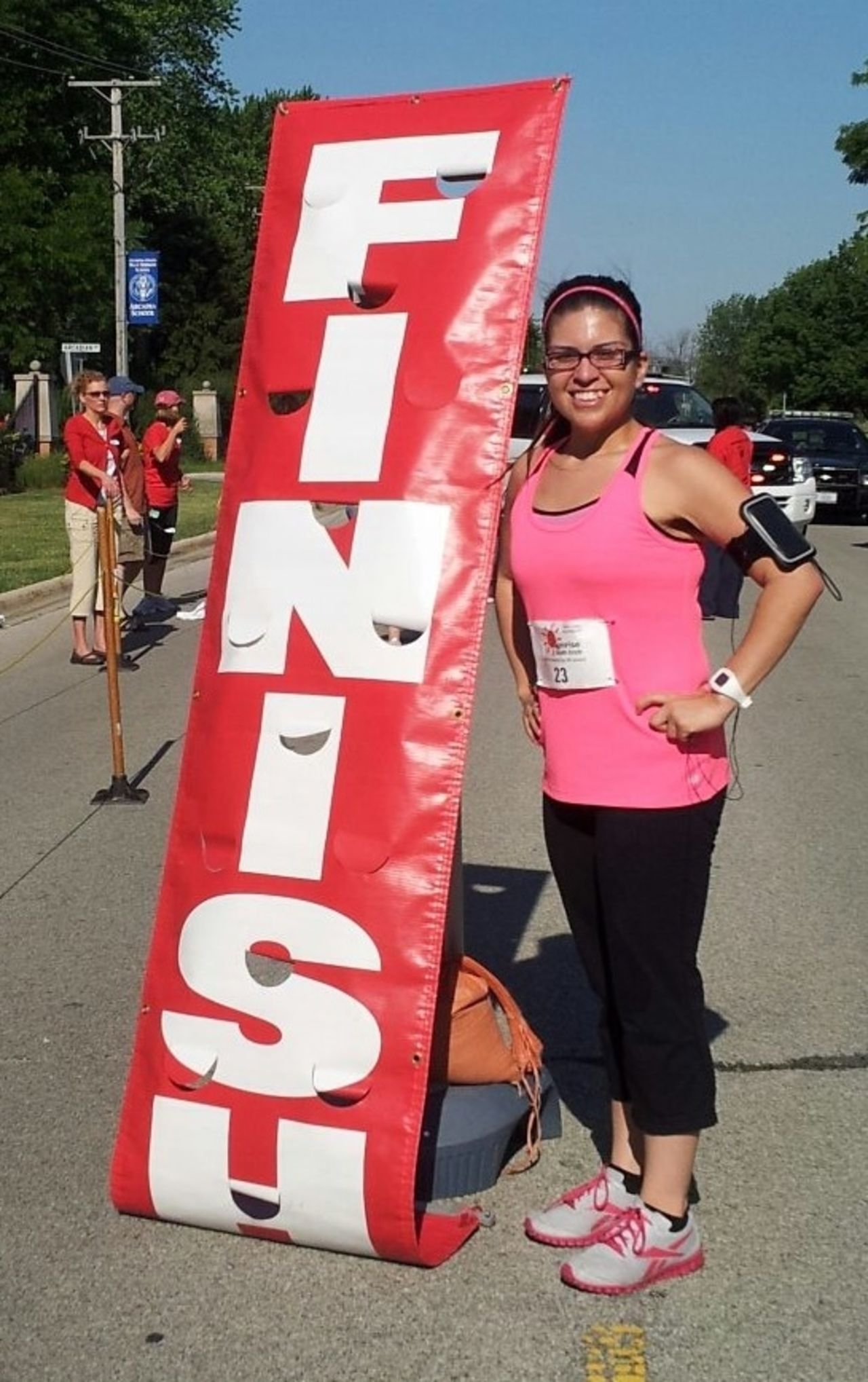 Garcia completed her first 5K race in 27 minutes in May 2012.