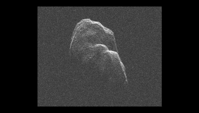The three-mile long (4.8-kilometer) asteroid Toutatis flew about 4.3 million miles (6.9 million kilometers) from Earth on December 12, 2012. NASA scientists used radar images to <a href="index.php?page=&url=http%3A%2F%2Fwww.youtube.com%2Fwatch%3Fv%3Dfo38qU00HlQ" target="_blank" target="_blank">make a short movie</a>.