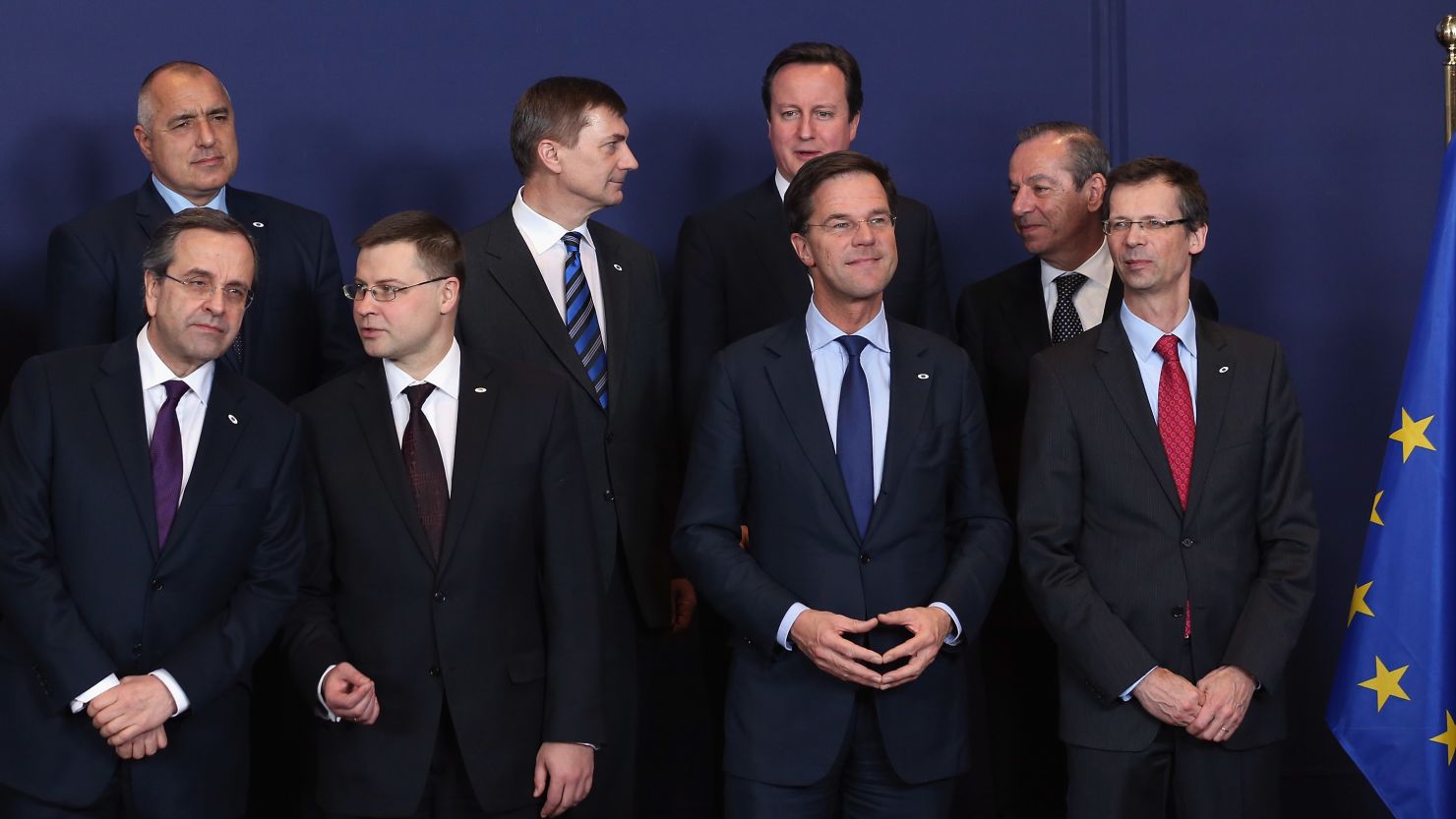 Prime ministers from various European countries pose together at the European Council Meeting on Thursday in Brussels.