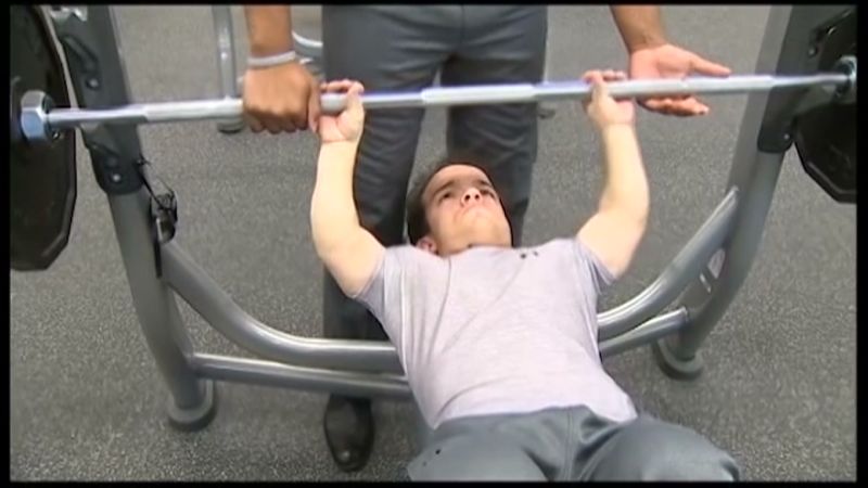 92 lb. man benches 3 times his weight