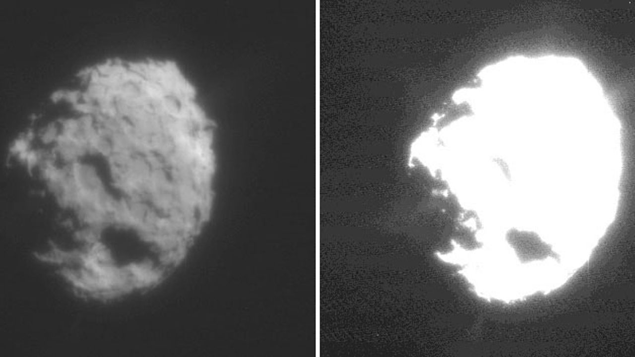 Comet Wild 2's nucleus was photographed by NASA's Stardust spacecraft as it flew past in January 2004 and collected samples from the comet's coma. The spacecraft's return capsule ferried the samples back to Earth on January 15, 2006.  
