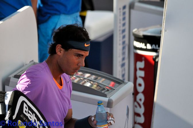 Nadal's first volleys were less than impressive and it was Delbonis that took the first two games. The world No. 5 was tentative and rusty.