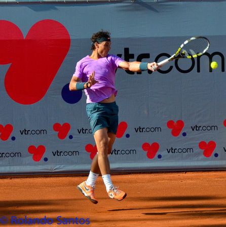 The intensity of his face and body increased as the match wore on, although most of Nadal's points were gifts from an over-aggressive opponent.