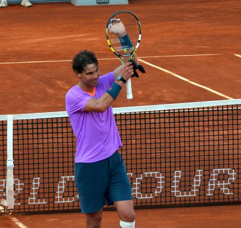 At the end of the match Nadal smiled, enjoying the applause and letting affection from the crowd and the moment sink in following his 6-3 6-2 win. He later went on to reach Saturday's semifinals.