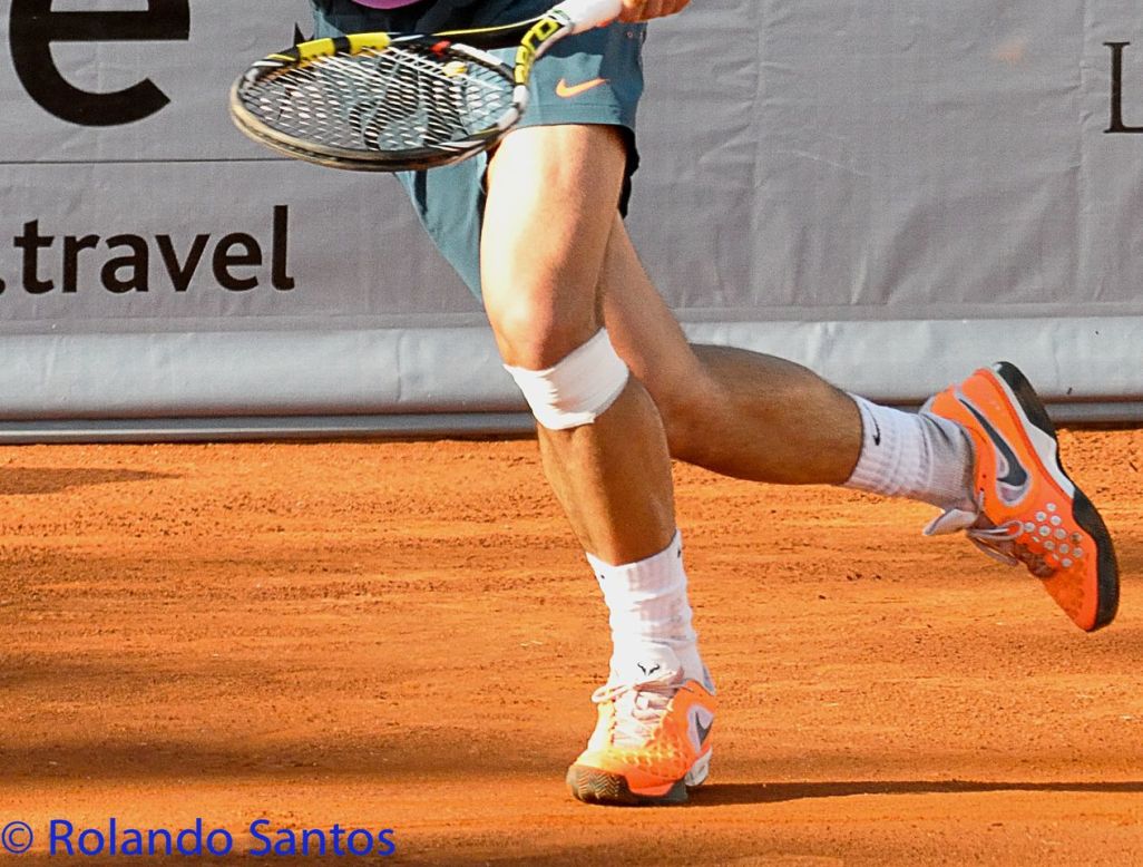 It was as if as more attention was focused on Nadal's knee than his play. The crowd sucked in their breath and winced whenever the Spaniard slid on the clay court or landed hard after a serve.