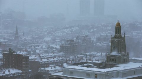 Snow blankets Boston on February 9.
