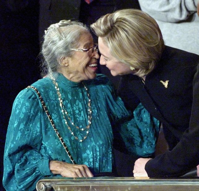 Civil rights icon Rosa Parks was honored in 1999.