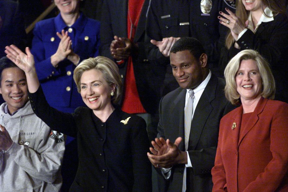 Another baseball star, Sammy Sosa, was honored at Clinton's 1999 address.