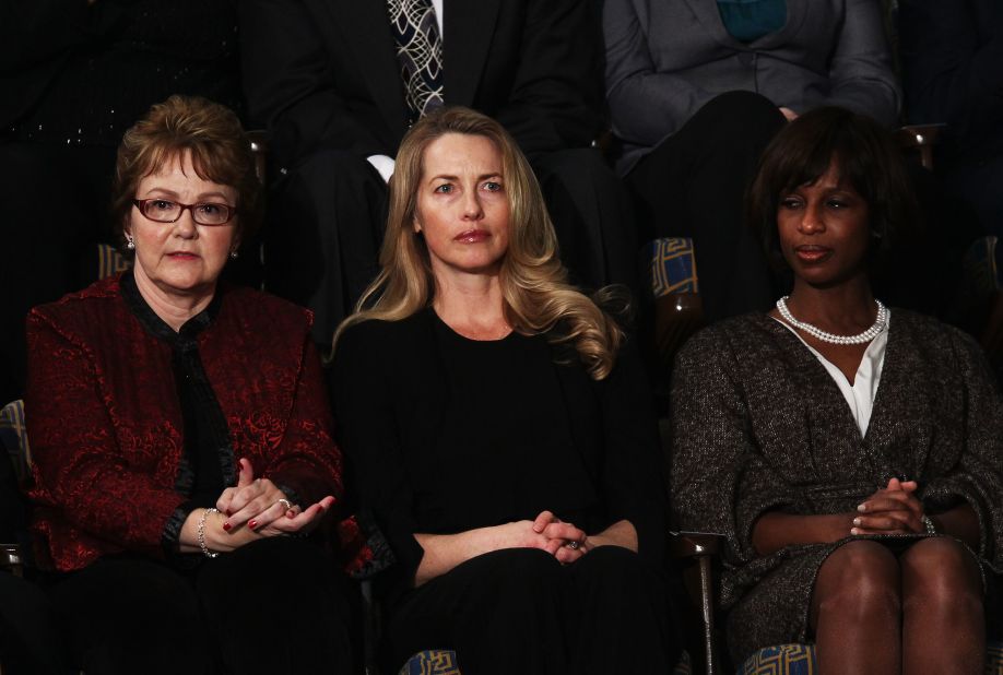 At left is Warren Buffett's secretary, Debbie Bosanek, who was one of Obama's guests at the 2012 State of the Union.