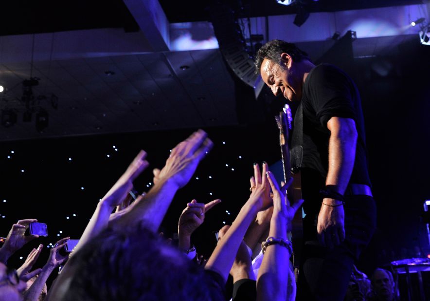 Honoree Bruce Springsteen performs onstage at MusiCares Person Of The Year Honoring Bruce Springsteen on Friday, February 8, 2013, in Los Angeles.