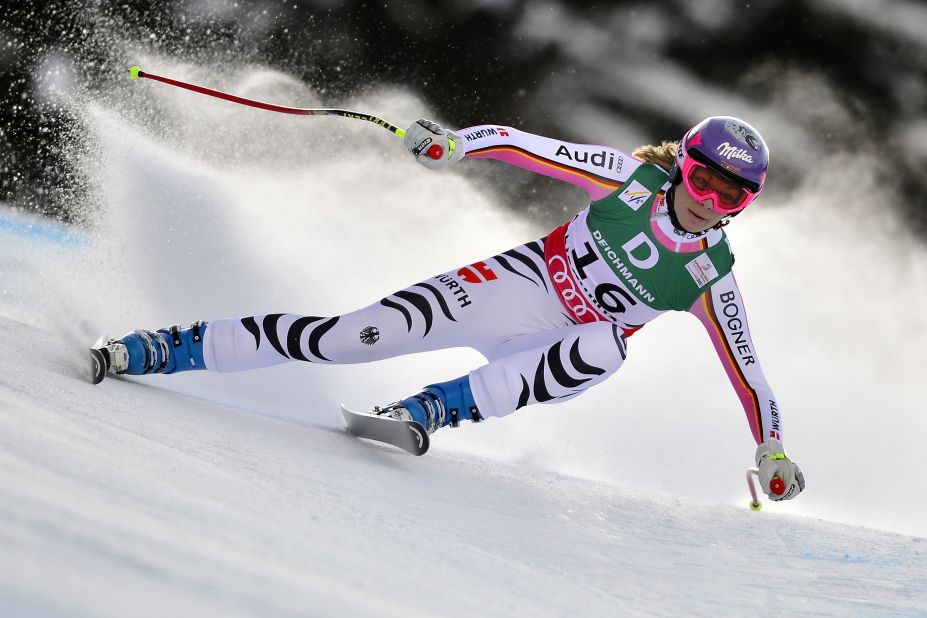 Germany's Maria Hofl-Riesch matched her 2011 bronze as she added to erlier gold in the super-combined discipline. 