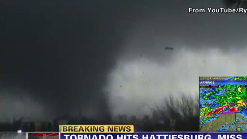 Huge tornado caught on camera in Mississippi | CNN