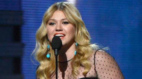 Kelly Clarkson won best pop vocal album for "Stronger." "I get nervous speaking in front of people," she said accepting her Grammy. "Miguel, I don't know who the hell you are, but we need to sing together." This is Clarkson's third Grammy.