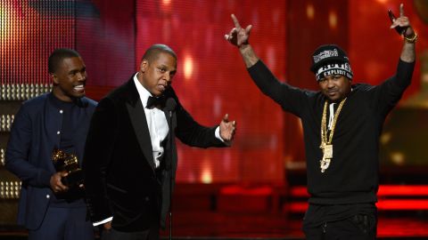 The Grammy for best rap/sung collaboration was awarded to Kanye West (who wasn't present), Jay-Z, Frank Ocean and The Dream for "No Church in the Wild."