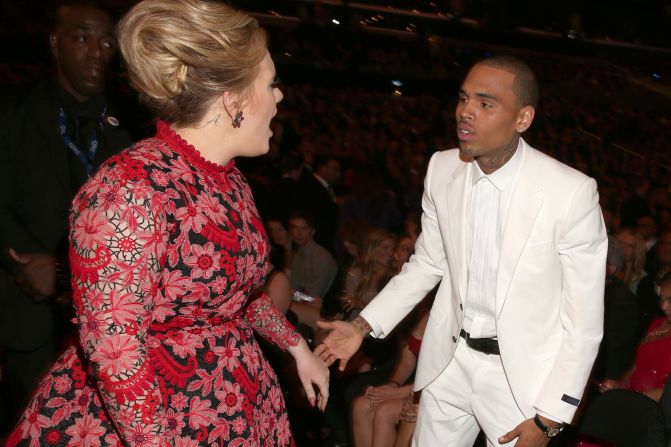 Chris Brown to Adele: "Your song 'Someone Like You' really speaks to me."