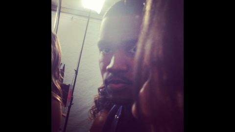This photo is like Frank Ocean himself: A little mysterious, a little guarded, but the spotlight is right there waiting, if only he'd step into it just a little bit more.