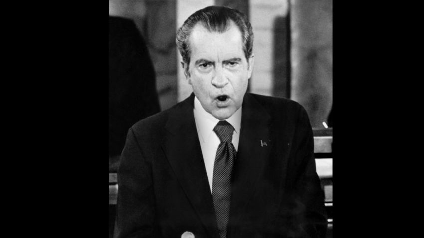 WASHINGTON, : Photo taken 30 January 1973 in Washington of US President Richard Nixon delivering his State of the Union Address to the Congress. AFP PHOTO (Photo credit should read AFP/AFP/Getty Images)