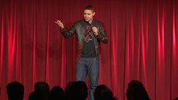 South African comedian Trevor Noah performing at the Soho Theater in London.