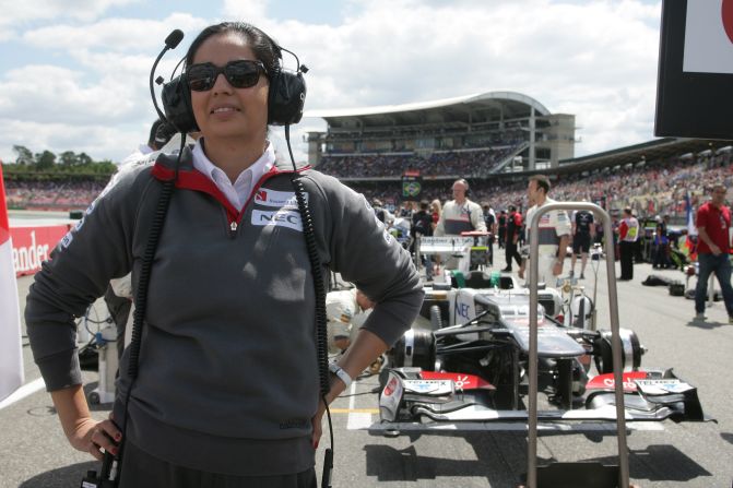 Monisha Kaltenborn, seen here at the German Grand Prix at Hockenheim in July 2011, is the first woman to become CEO and team principal of a Formula 1 team.