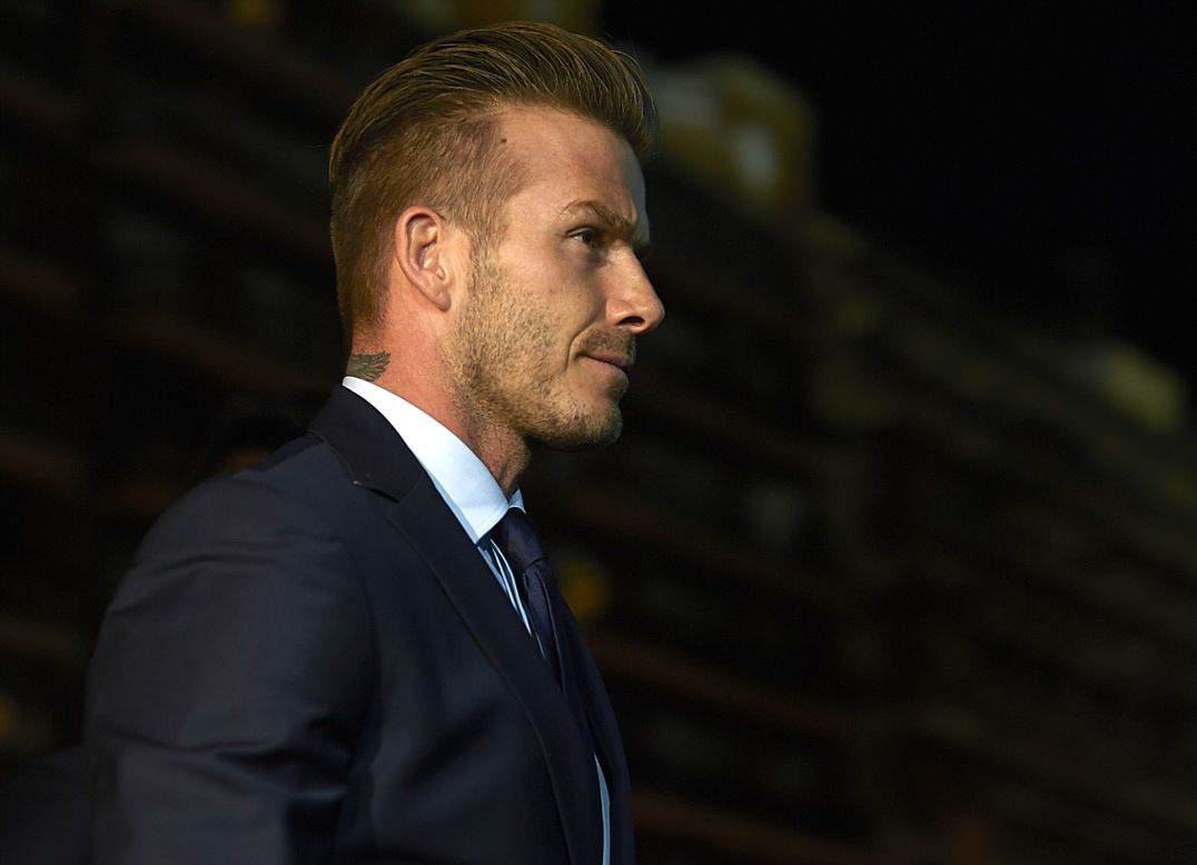 David Beckham was in attendance to watch his new club Paris Saint-Germain take on Valencia in the last-16 of the European Champions League. Beckham recently signed a five-month deal to play in the French capital and hopes to make his debut in the next couple of weeks.