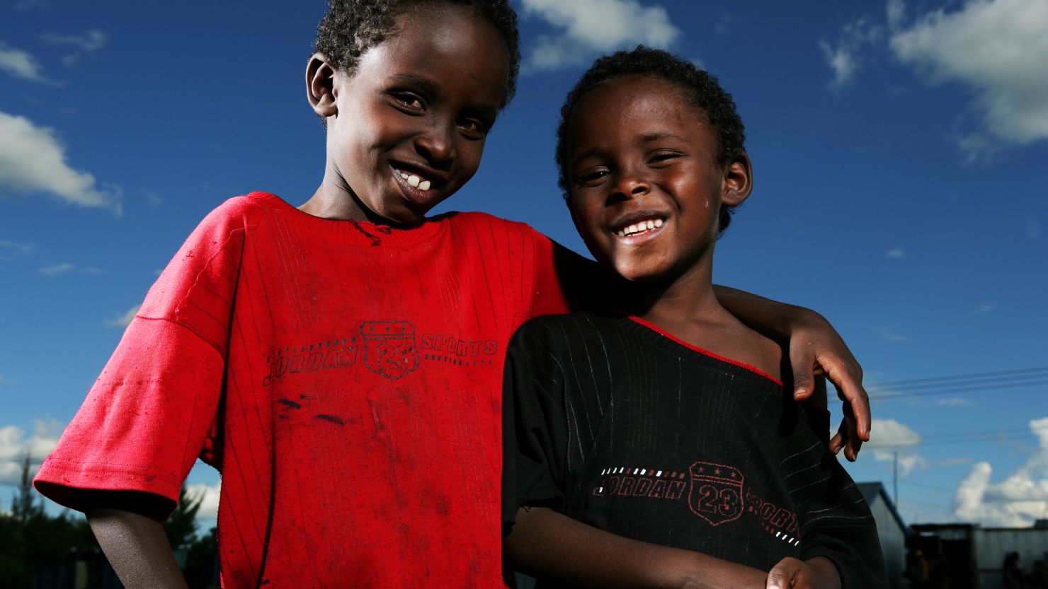 Children at school in the Mukuru kwa Njenga slum in Nairobi, Kenya.
