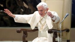 Pope Benedict XVI gives his weekly audience at the Paul VI Hall on February 13, 2013 in Vatican City, Vatican