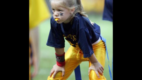The 11-year-old has played since kindergarten and started playing tackle football two years ago.