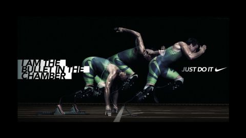 Pistorius' now-questionable  Nike poster