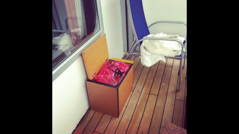 Instagram user Jacob Combs shot this photo of his balcony on the ship with the caption, "Excited for working toilets!"
