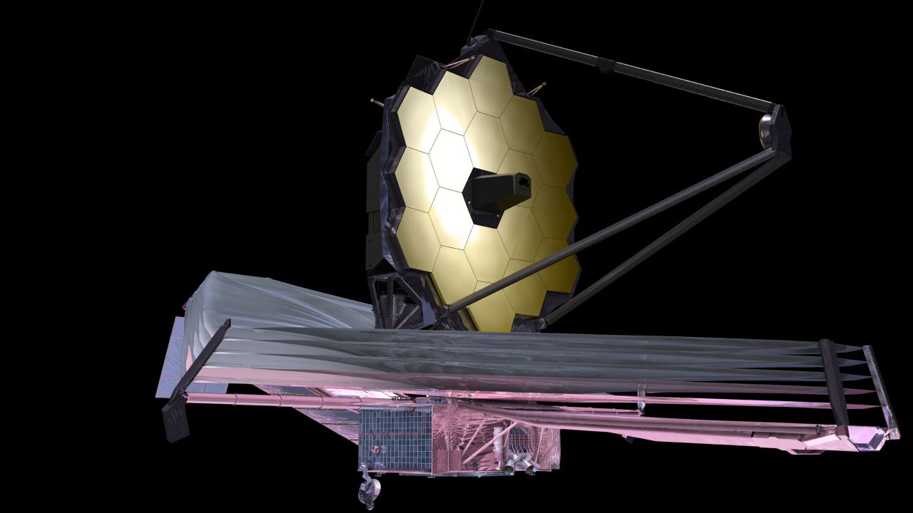 An artist's depiction of what the James Webb Space Telescope will look like.