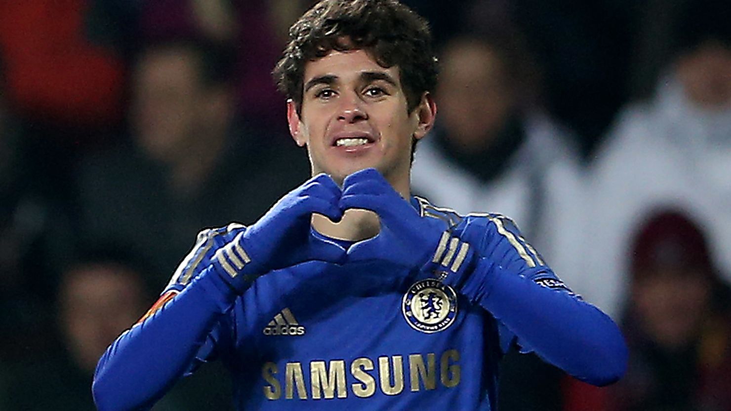 Oscar grabbed Chelsea's winner in Prague and celebrated in fitting style on Valentine's Day