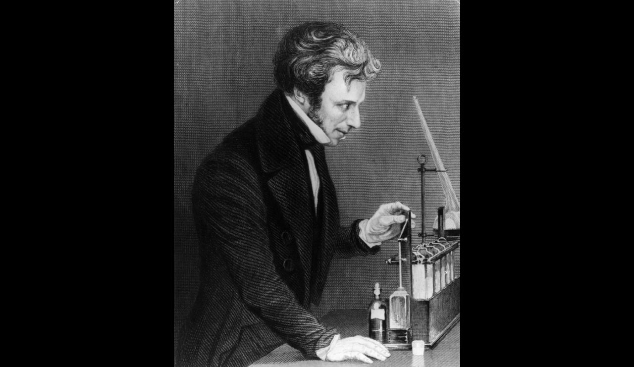 Michael Faraday used the principles of electricity to develop the electric motor, showing that pure science leads to technological innovations, in the 1800s.