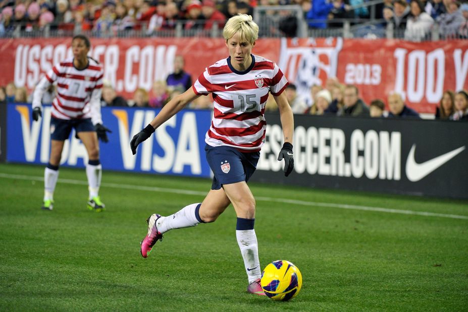 In 2012, U.S. women's soccer player Megan Rapinoe confirmed in Out magazine that she was a lesbian.