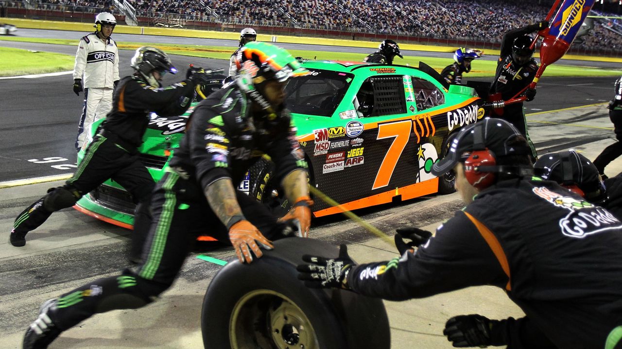 Patrick pits during the Dollar General 300 in 2010 in Concord, North Carolina.