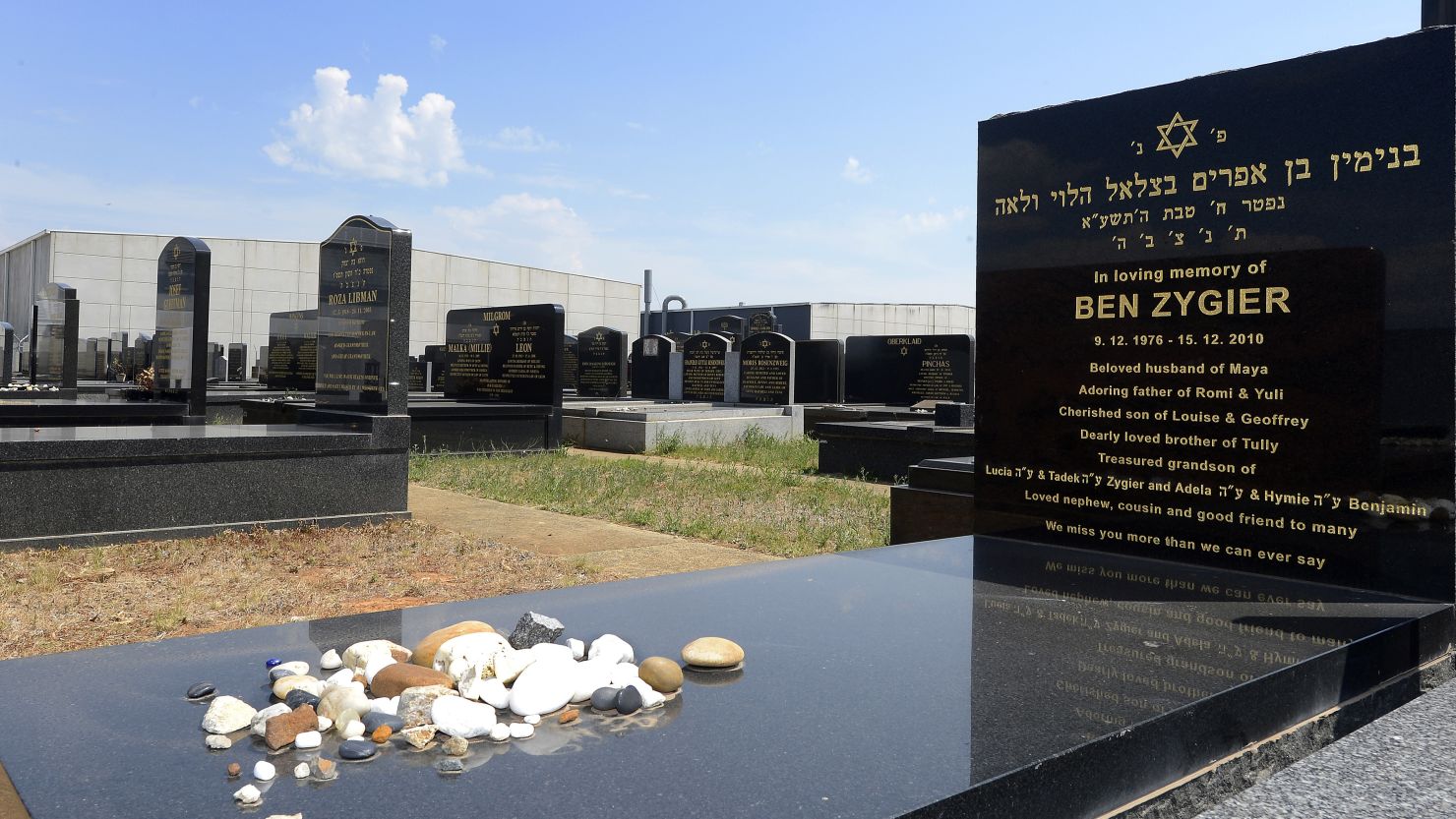 The headstone of Ben Zygier in the Chevra Kadisha Jewish Cemetery in Melbourne