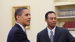 President Obama and Tiger Woods enjoyed a round of golf in Palm Beach, Florida on Sunday