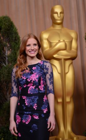 Her role as Maya in "Zero Dark Thirty" (2012) earned Chastain a best actress nod. She has since appeared in the horror flick "Mama," which hit theaters in January. Here she attends an academy luncheon for nominees in February.