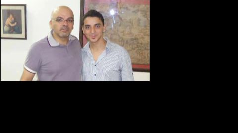 Released activist Zaidoun Zoabi, left, with his brother Soheib, who is still in a Syrian prison.