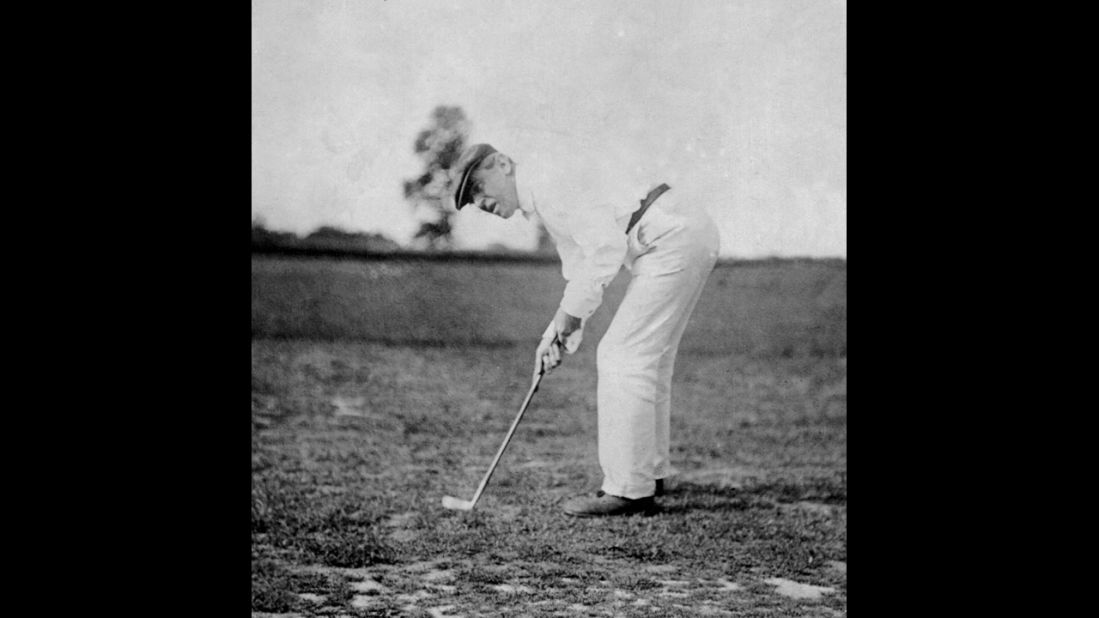 President Woodrow Wilson plays a round of golf in 1916. He played more golf than any other president, reportedly logging more than 1,000 rounds in his two terms.