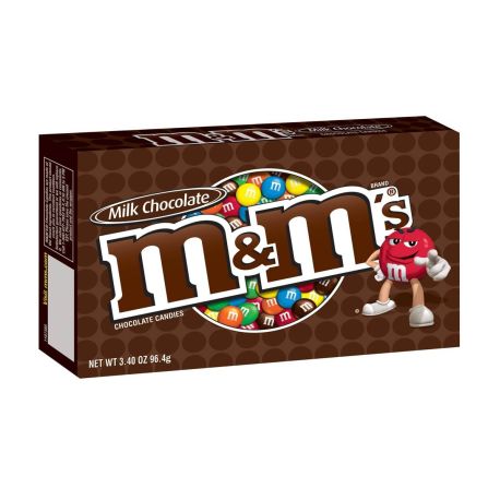 <strong>Worst chocolate candy: M&Ms, 3.4-ounce box </strong><br />A theater-sized box of milk chocolate M&Ms states its nutrition info clearly on the box: 210 calories! But look a little closer and you'll see the small print beneath those numbers: "per serving," and "2.5 servings per pack." In reality, that's 525 calories in each box, along with 68 grams of sugar and 22 grams of fat (12 grams saturated). <br /><br />Choosing Peanut M&Ms over regular means slightly more total calories and fat, but less sugar and saturated fat. Don't be fooled by other healthier-sounding varieties, however, like peanut butter or dark chocolate: "The quality of nuts and seeds and cocoa used in these candies are so far removed from the natural, good-for-you ingredients, it's not worth considering their health benefits," says Kriegler.