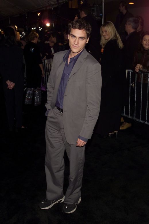 Joaquin Phoenix, who used to go by the name Leaf, has been acting for more than 30 years. Phoenix, pictured here at an event in New York City in 2000, gained critical acclaim for his role as Commodus in "Gladiator" that same year. He received an Oscar nod for best supporting actor, but lost the statue to Benicio del Toro ("Traffic").