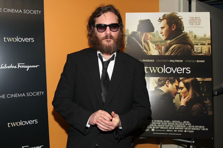 The actor, 38, shown here in his <a href="http://marquee.blogs.cnn.com/2010/08/17/joaquin-phoenix-im-still-here-trailer-hits-web" target="_blank">"I'm Still Here"</a> phase attending a screening of "Two Lovers" in 2009, earned his second Academy Award nomination for his portrayal of Johnny Cash in 2005's "Walk the Line."