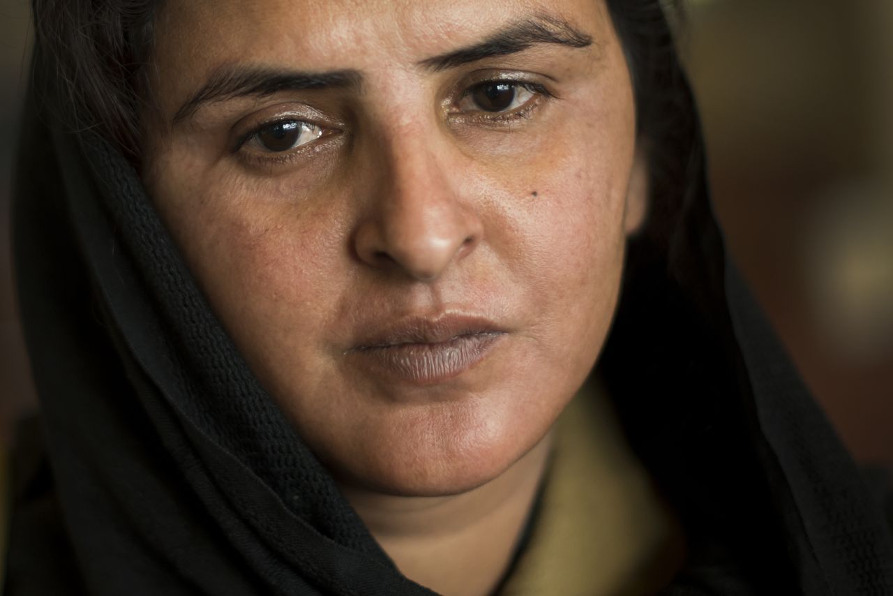 Pakistani gang rape victim Mukhtar Mai, who gained prominence for her outspoken stance on the oppression of women, poses on February 19, 2013 during the Summit for Human Rights and Democracy in Geneva.