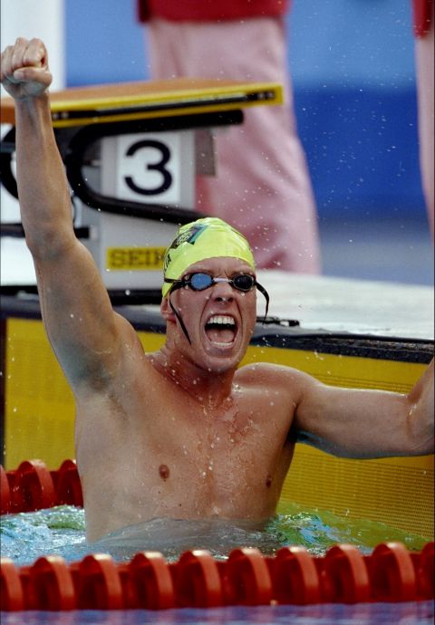 O'Neill also won gold at Atlanta 1996 along with Kieren Perkins, who was Australia's sole swimming victor four years earlier in Barcelona (pictured).  