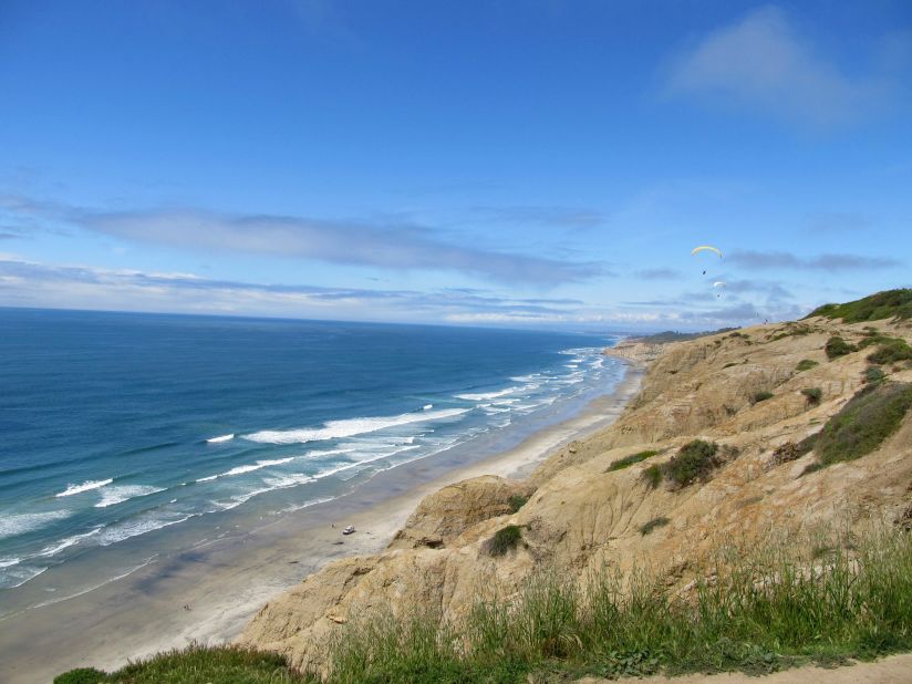 Daniel Arthur spent time on a sunny day at Torrey Pines State Reserve in San Diego, California. He enjoyed the views from the top of the cliffs, the expansive sandy beach and the cool surf. 
