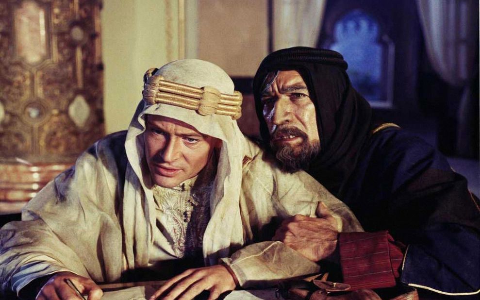"Lawrence of Arabia" tells the story of British military figure T.E. Lawrence's World War I exploits.