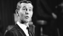December 1964: Johnny Carson, star of NBC's 'Tonight' show, one of the channel's flagship, colour programmes. (Photo by Keystone Features/Getty Images) 