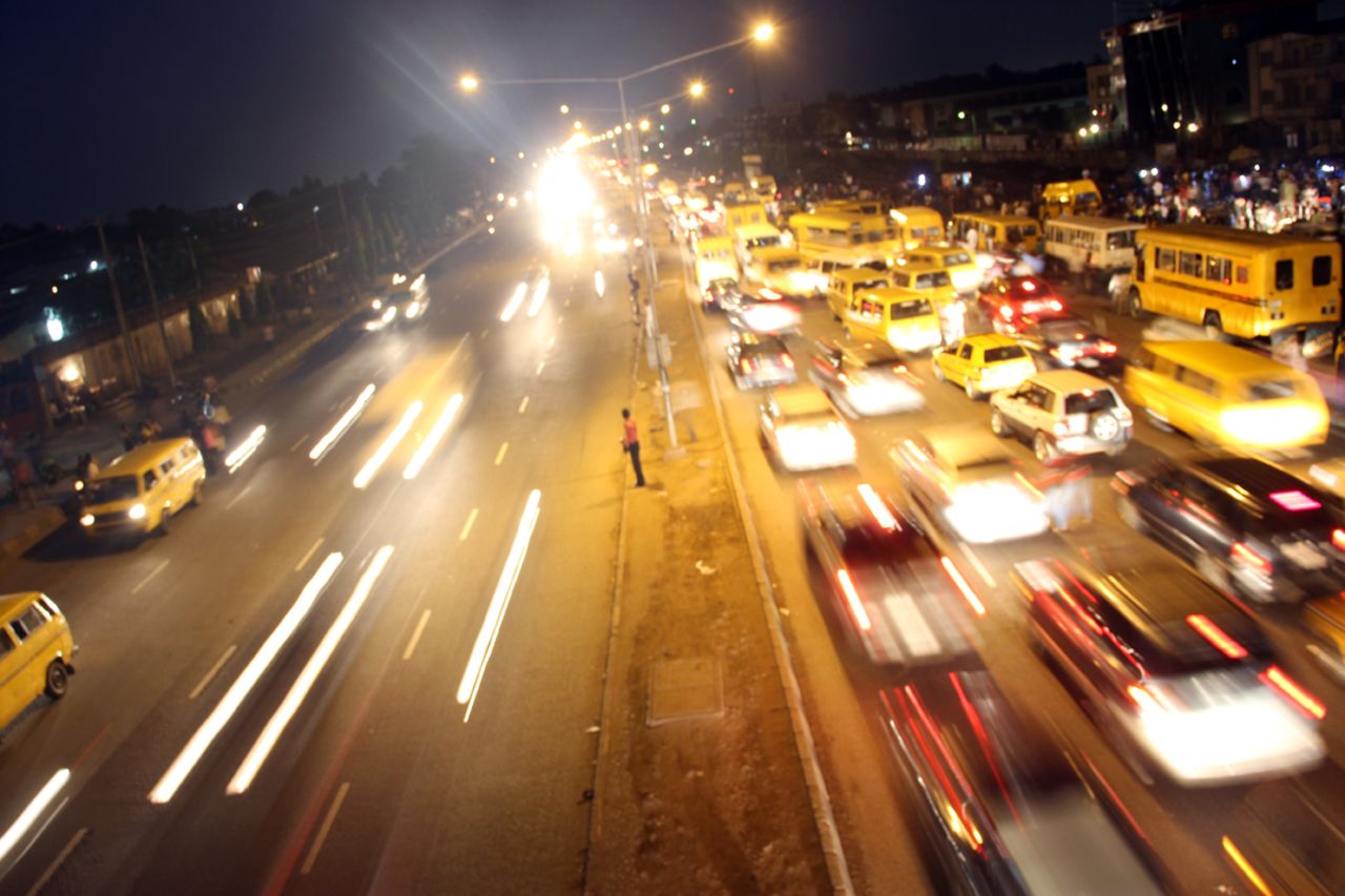 Traffic flows on Agege Motor Road in Lagos, Nigeria. The country comes second in the continent and places 21st globally.