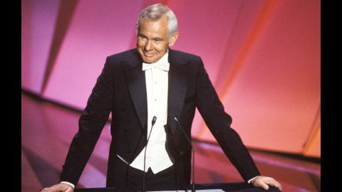 Johnny Carson, the king of late night, hosted the Academy Awards five times between 1979 and 1984. <a href="https://www.youtube.com/watch?v=OuTVeNS0ggY" target="_blank" target="_blank">Carson never failed to make the audience laugh.</a>